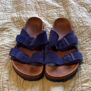 Birkenstock Blue Suede Sandals